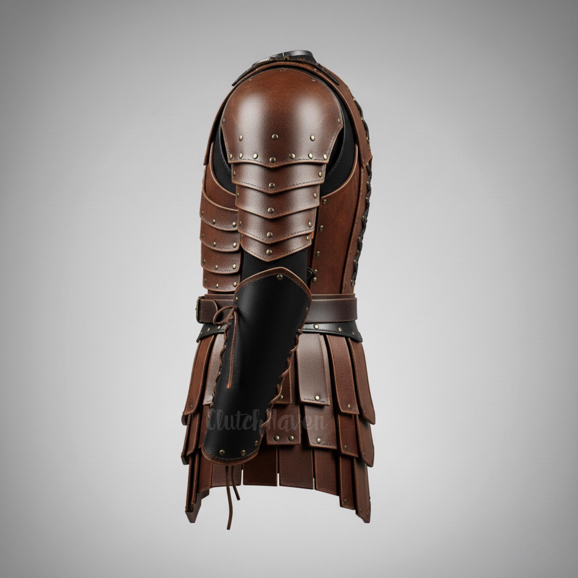 Valiant Knight Leather Armor Set | Medieval Warrior Chestplate Skirt